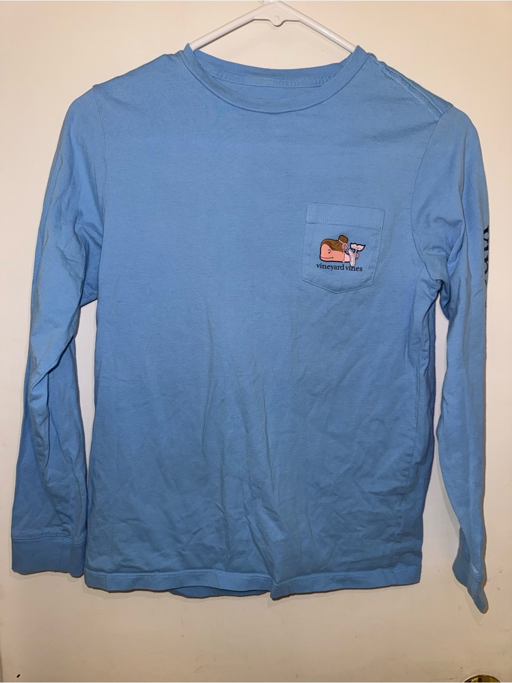 Vineyard Vines Kids Sky Blue Crewneck T‑Shirt